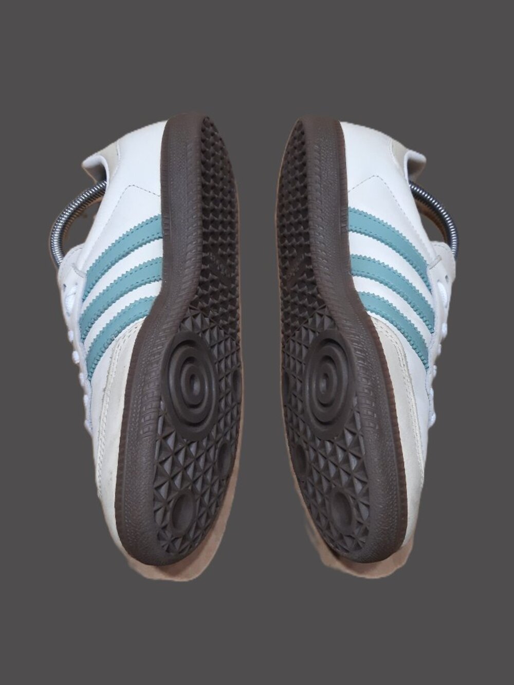 Adidas Samba Originals OG Womens Size 7.5 Ivory Green Brown Gum Sneakers (#2407) - Picture 8 of 14